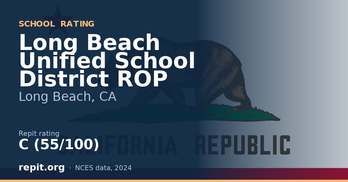 Long Beach Unified School District ROP, Long Beach, CA — Repit school rating C (55/100)