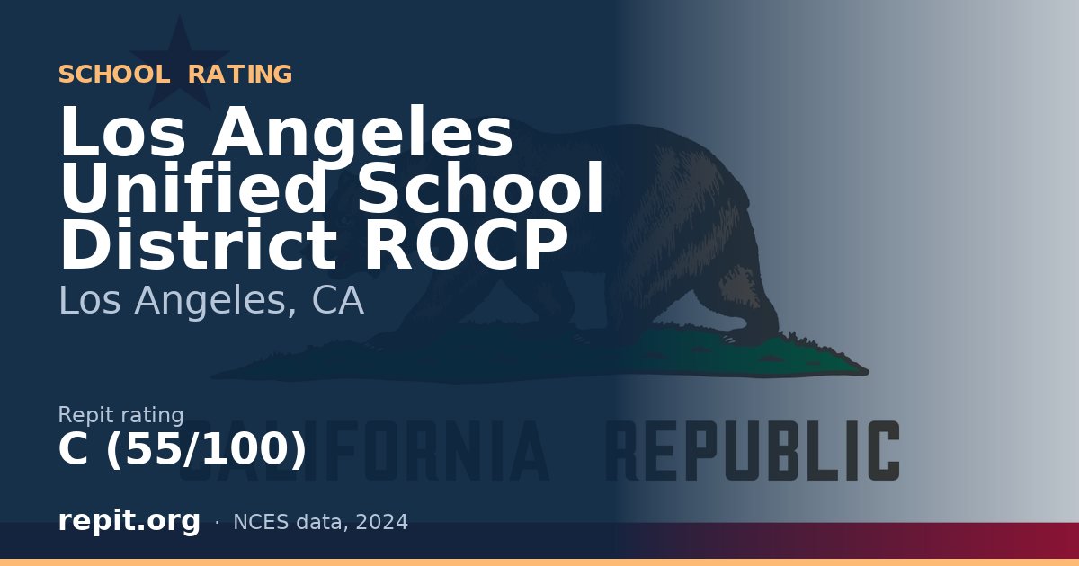 Los Angeles Unified School District ROCP, Los Angeles, CA — Repit school rating C (55/100)
