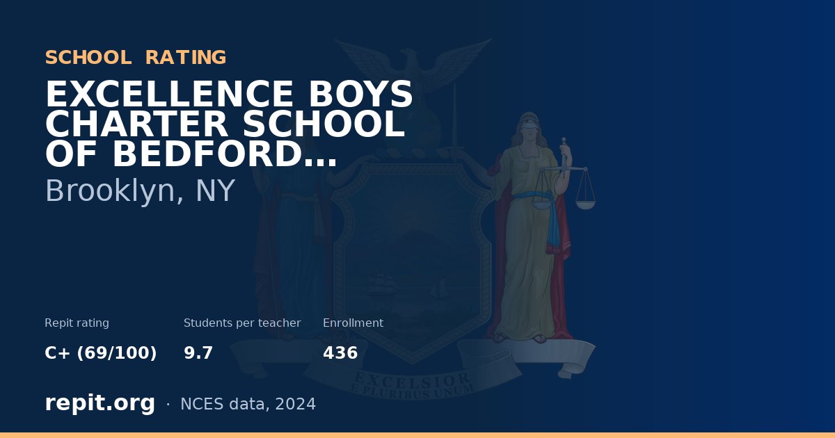 EXCELLENCE BOYS CHARTER SCHOOL OF BEDFORD STUYVESANT, Brooklyn, NY — Repit school rating C+ (69/100)