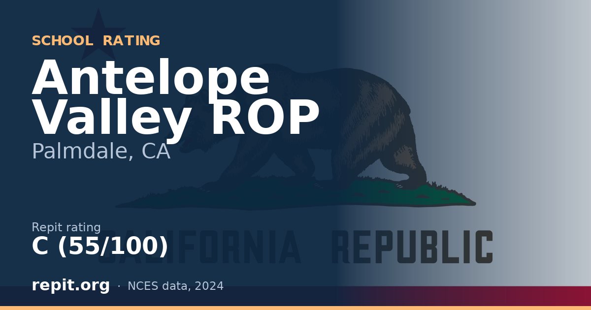 Antelope Valley ROP, Palmdale, CA — Repit school rating C (55/100)