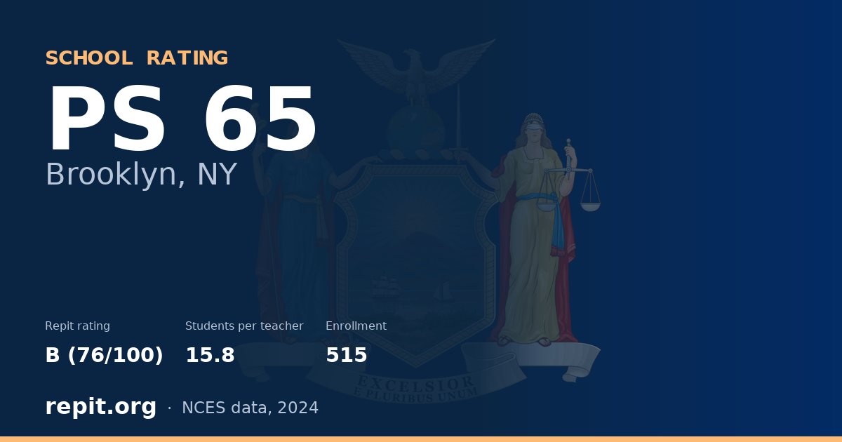PS 65, Brooklyn, NY — Repit school rating B (76/100)