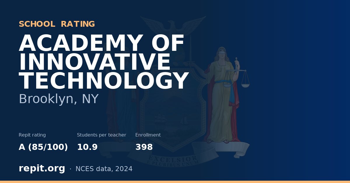 ACADEMY OF INNOVATIVE TECHNOLOGY, Brooklyn, NY — Repit school rating A (85/100)