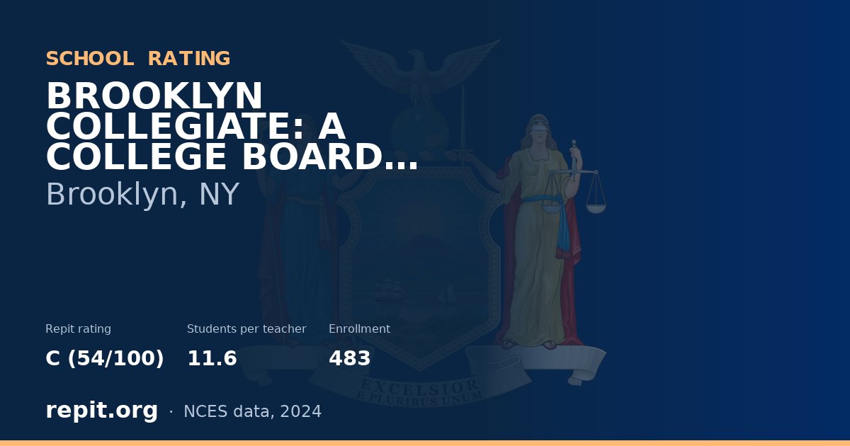 BROOKLYN COLLEGIATE: A COLLEGE BOARD SCHOOL, Brooklyn, NY — Repit school rating C (54/100)
