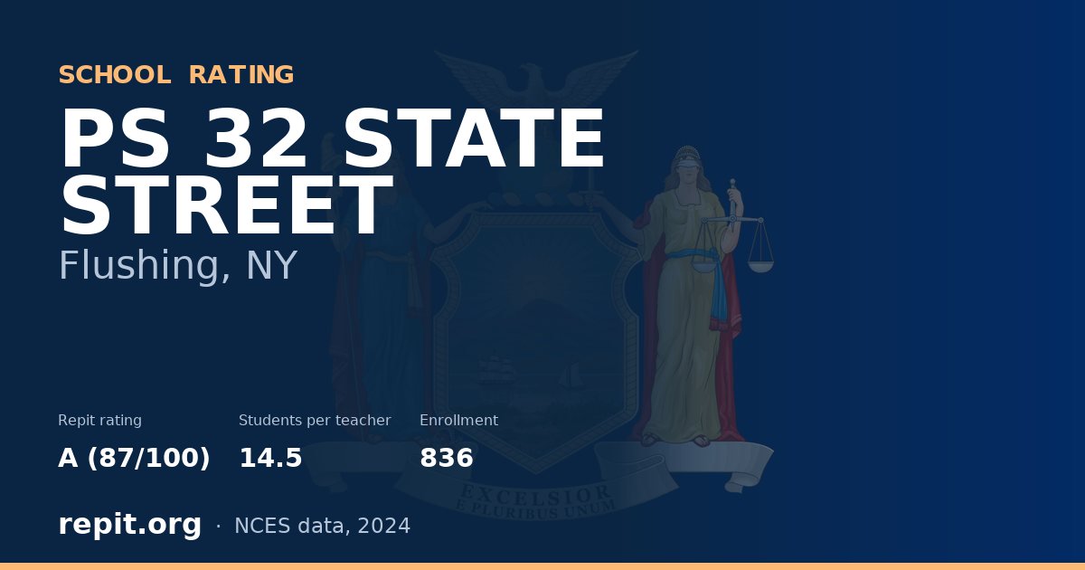 PS 32 STATE STREET, Flushing, NY — Repit school rating A (87/100)