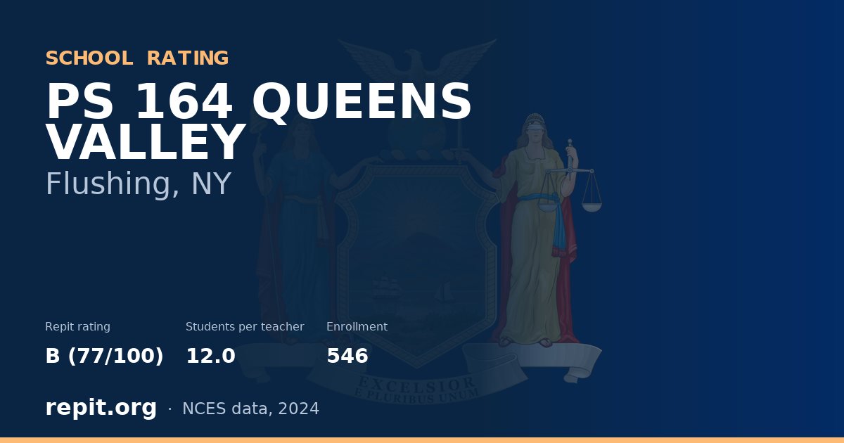 PS 164 QUEENS VALLEY, Flushing, NY — Repit school rating B (77/100)