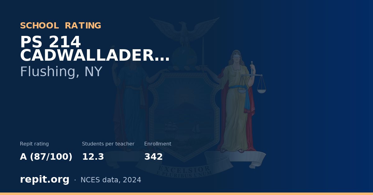 PS 214 CADWALLADER COLDEN, Flushing, NY — Repit school rating A (87/100)