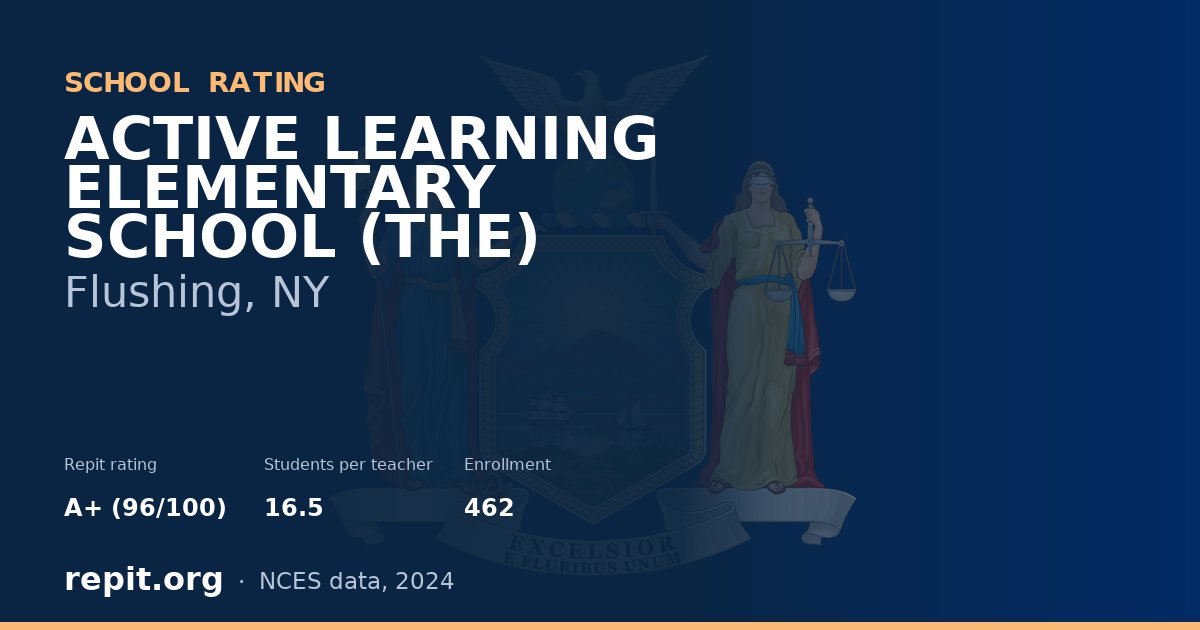 ACTIVE LEARNING ELEMENTARY SCHOOL (THE), Flushing, NY — Repit school rating A+ (96/100)