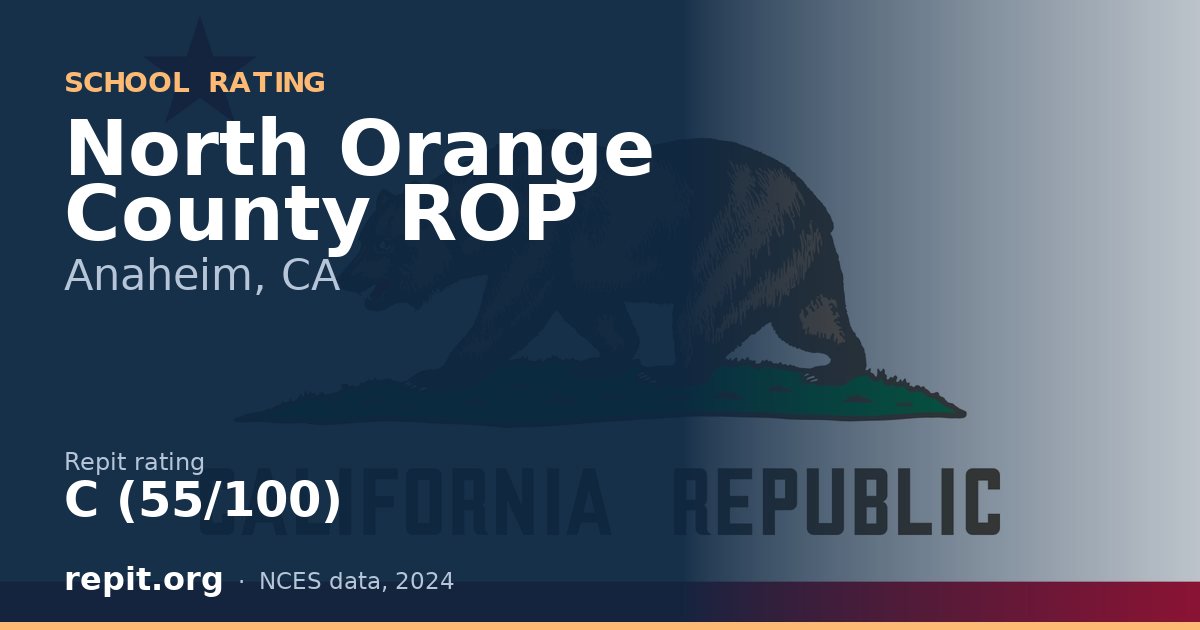 North Orange County ROP, Anaheim, CA — Repit school rating C (55/100)