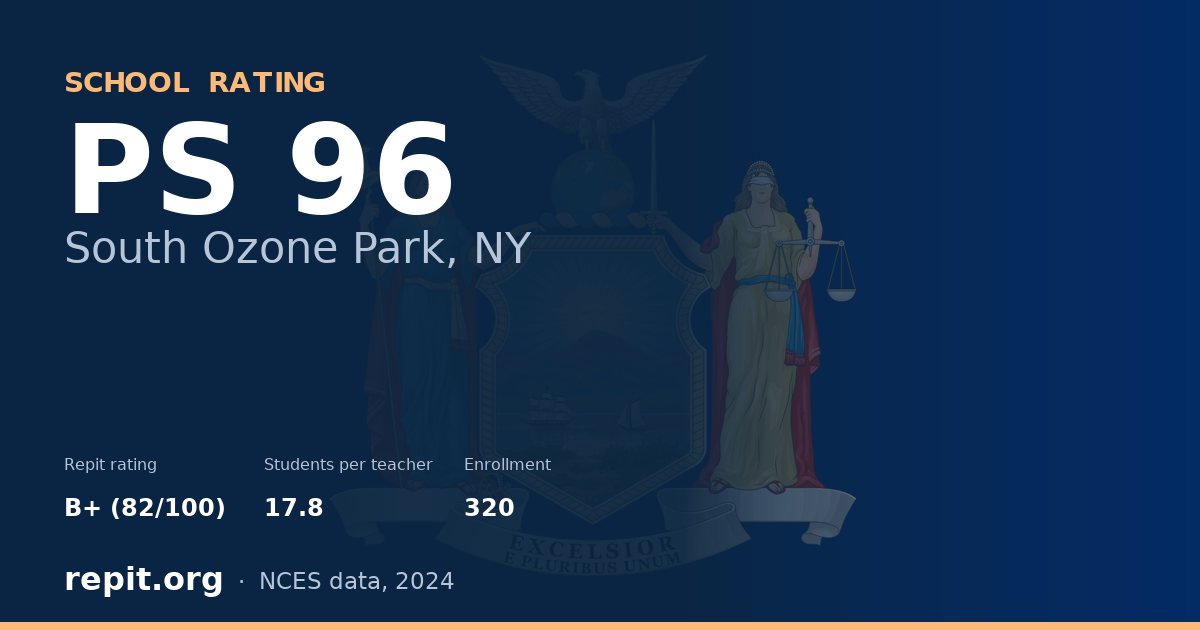 PS 96, South Ozone Park, NY — Repit school rating B+ (82/100)