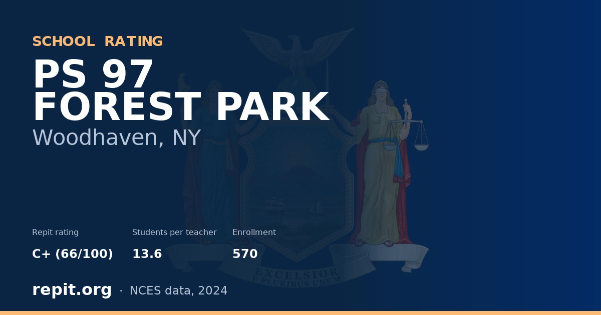 PS 97 FOREST PARK, Woodhaven, NY — Repit school rating C+ (66/100)