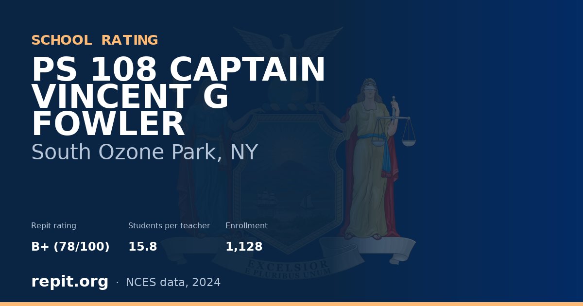 PS 108 CAPTAIN VINCENT G FOWLER, South Ozone Park, NY — Repit school rating B+ (78/100)