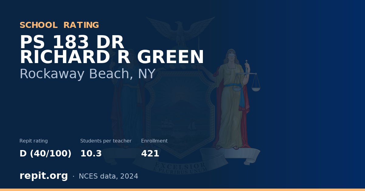 PS 183 DR RICHARD R GREEN, Rockaway Beach, NY — Repit school rating D (40/100)