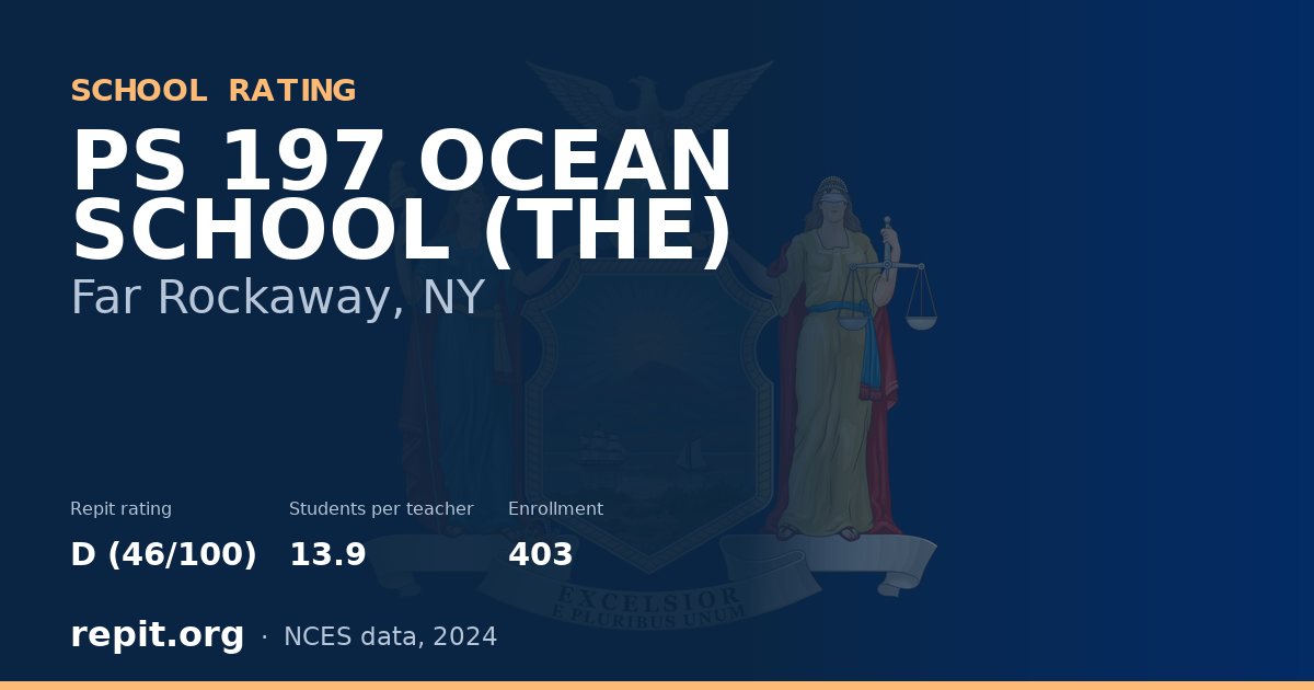 PS 197 OCEAN SCHOOL (THE), Far Rockaway, NY — Repit school rating D (46/100)