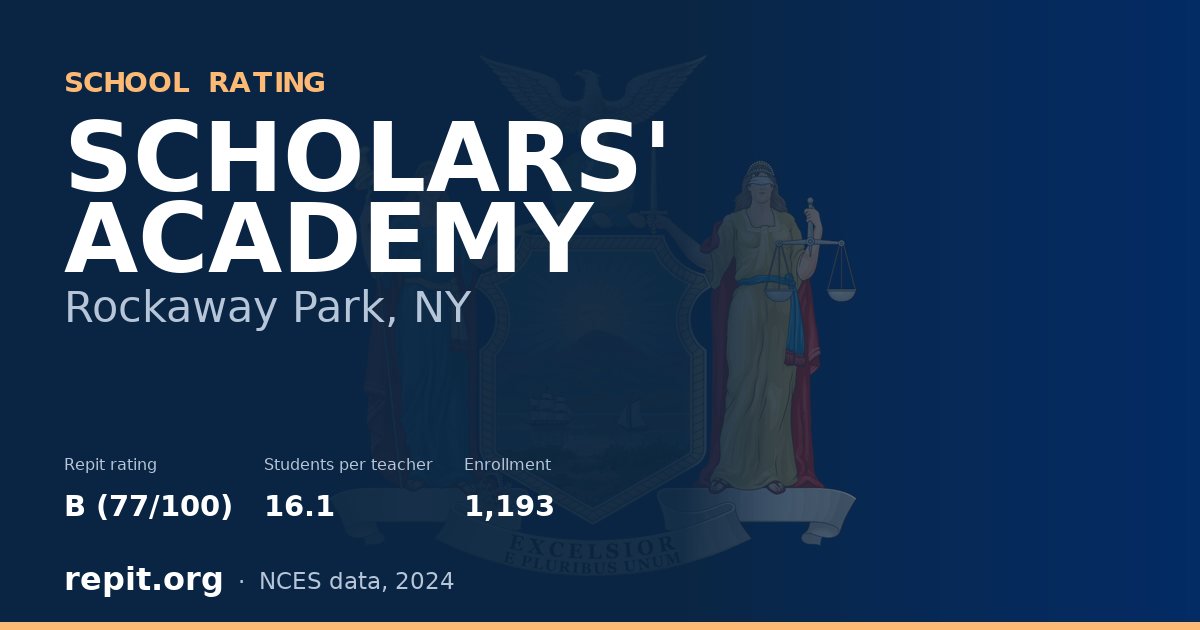 SCHOLARS' ACADEMY, Rockaway Park, NY — Repit school rating B (77/100)