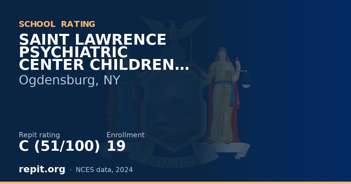 SAINT LAWRENCE PSYCHIATRIC CENTER CHILDREN & YOUTH SERVICES, Ogdensburg, NY — Repit school rating C (51/100)