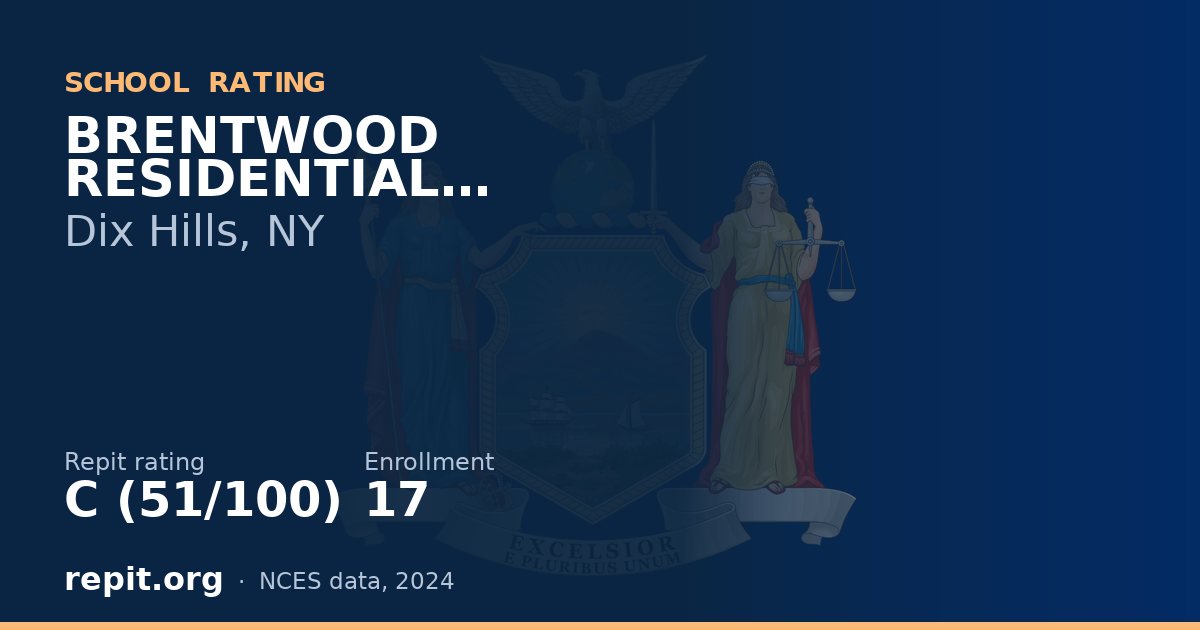 BRENTWOOD RESIDENTIAL CENTER, Dix Hills, NY — Repit school rating C (51/100)