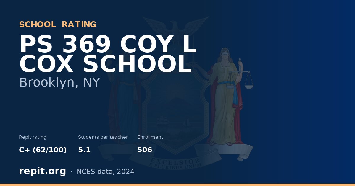 PS 369 COY L COX SCHOOL, Brooklyn, NY — Repit school rating C+ (62/100)