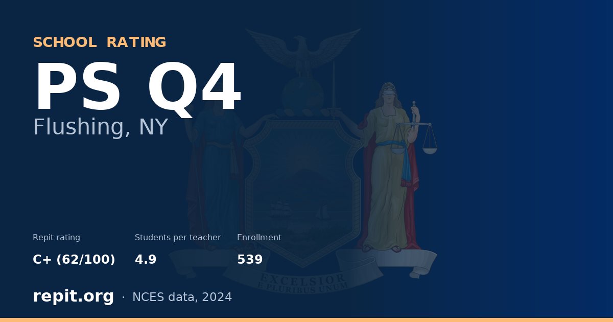 PS Q4, Flushing, NY — Repit school rating C+ (62/100)
