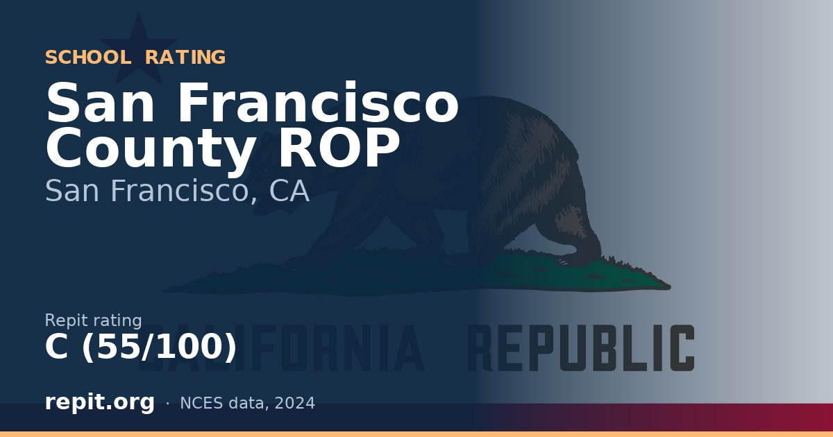 San Francisco County ROP, San Francisco, CA — Repit school rating C (55/100)