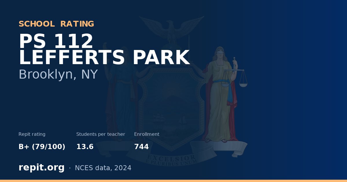 PS 112 LEFFERTS PARK, Brooklyn, NY — Repit school rating B+ (79/100)