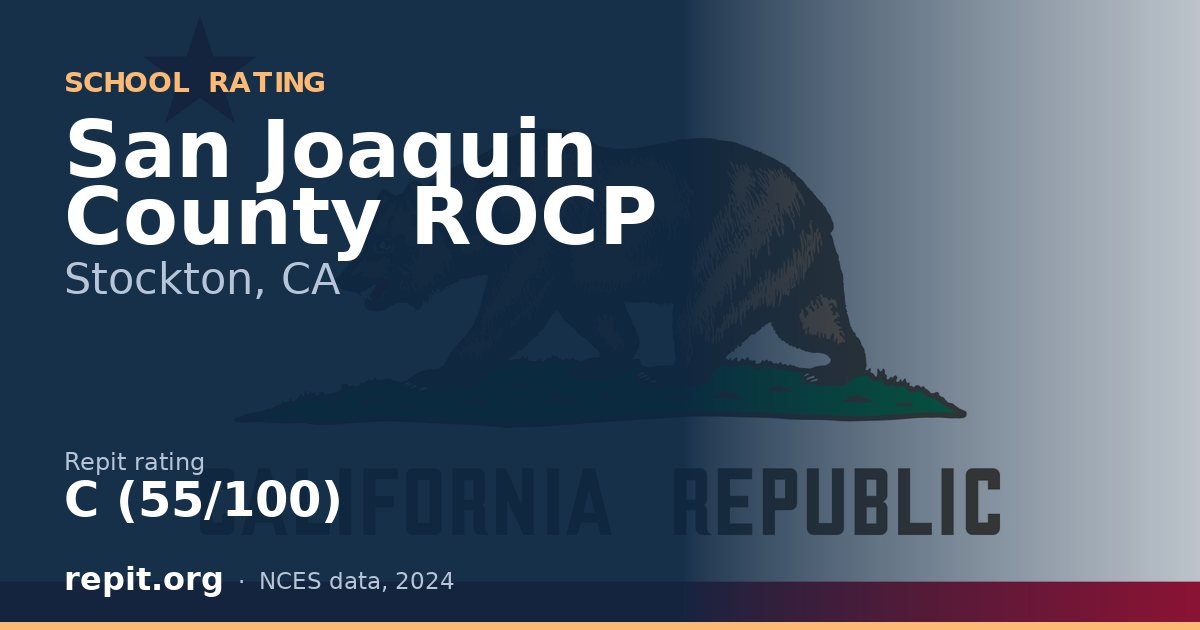 San Joaquin County ROCP, Stockton, CA — Repit school rating C (55/100)