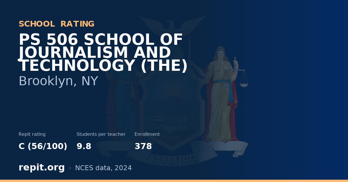PS 506 SCHOOL OF JOURNALISM AND TECHNOLOGY (THE), Brooklyn, NY — Repit school rating C (56/100)