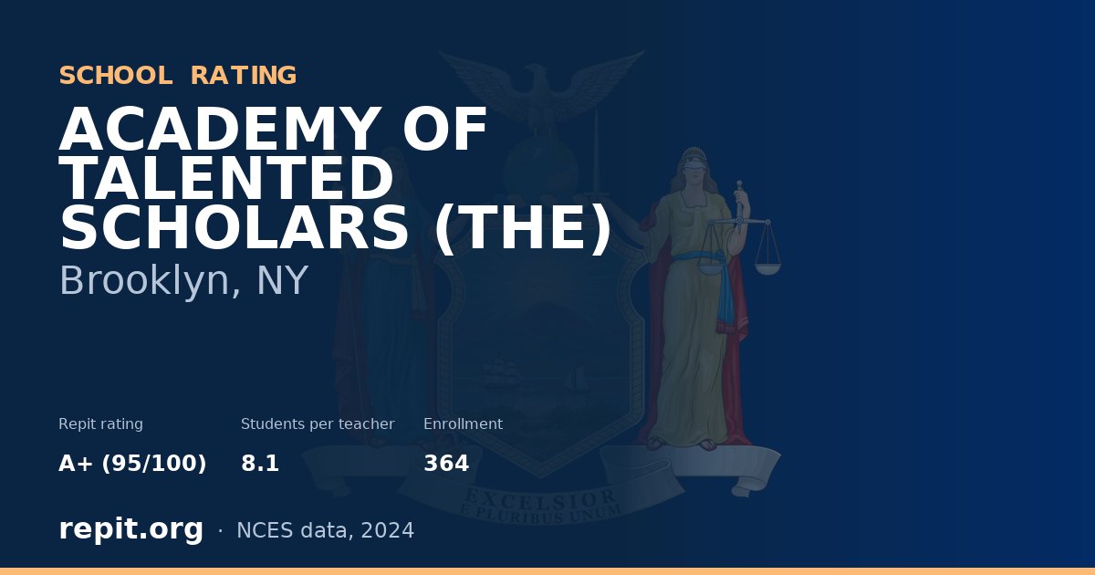 ACADEMY OF TALENTED SCHOLARS (THE), Brooklyn, NY — Repit school rating A+ (95/100)