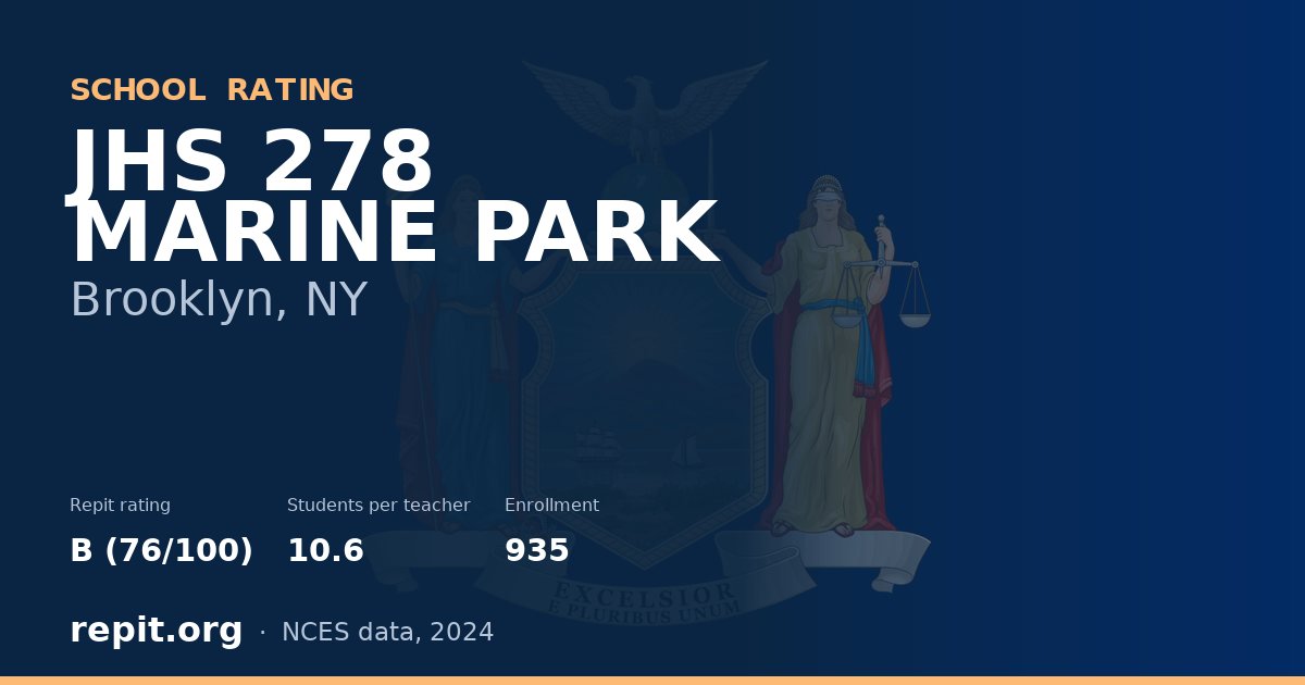 JHS 278 MARINE PARK, Brooklyn, NY — Repit school rating B (76/100)