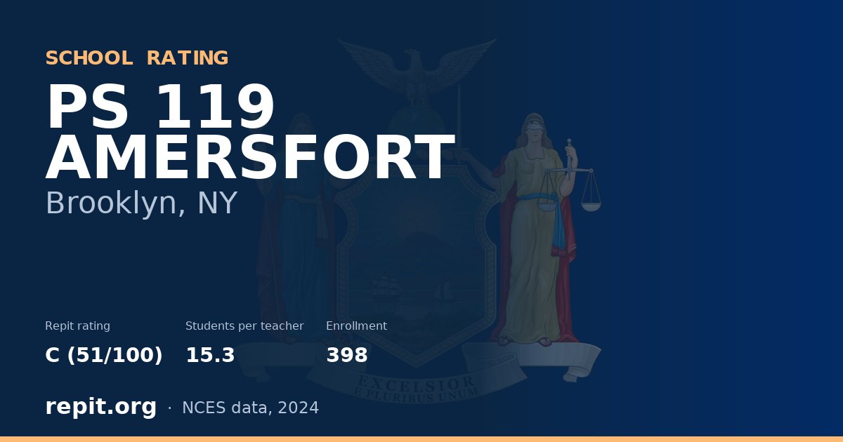 PS 119 AMERSFORT, Brooklyn, NY — Repit school rating C (51/100)