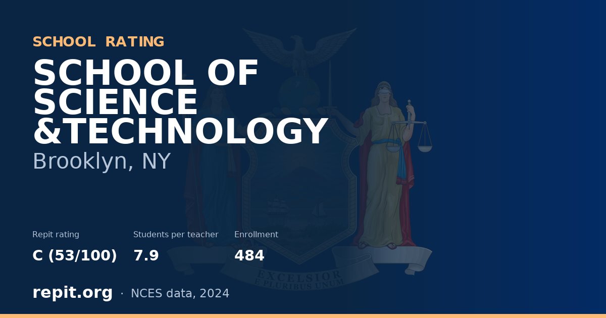 SCHOOL OF SCIENCE &TECHNOLOGY, Brooklyn, NY — Repit school rating C (53/100)