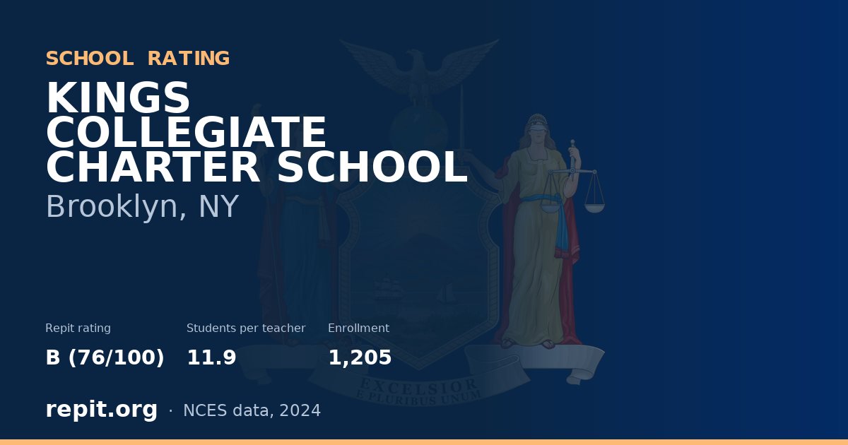 KINGS COLLEGIATE CHARTER SCHOOL, Brooklyn, NY — Repit school rating B (76/100)