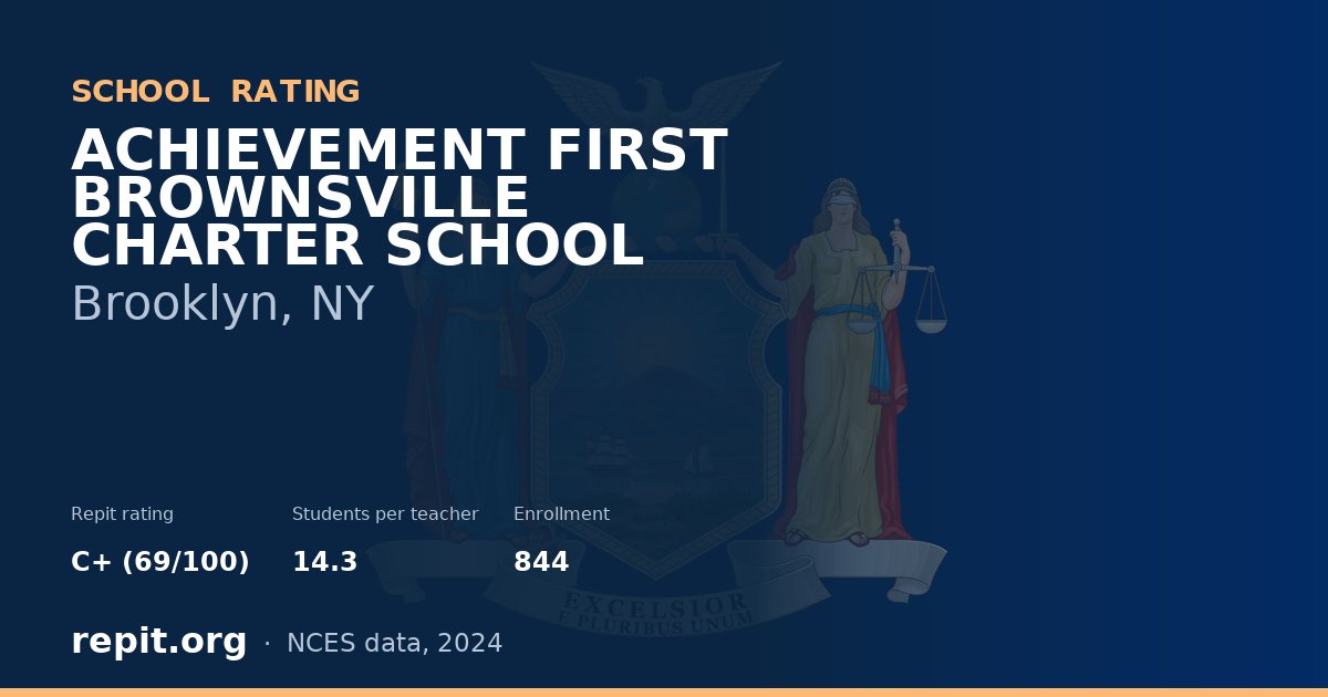 ACHIEVEMENT FIRST BROWNSVILLE CHARTER SCHOOL, Brooklyn, NY — Repit school rating C+ (69/100)