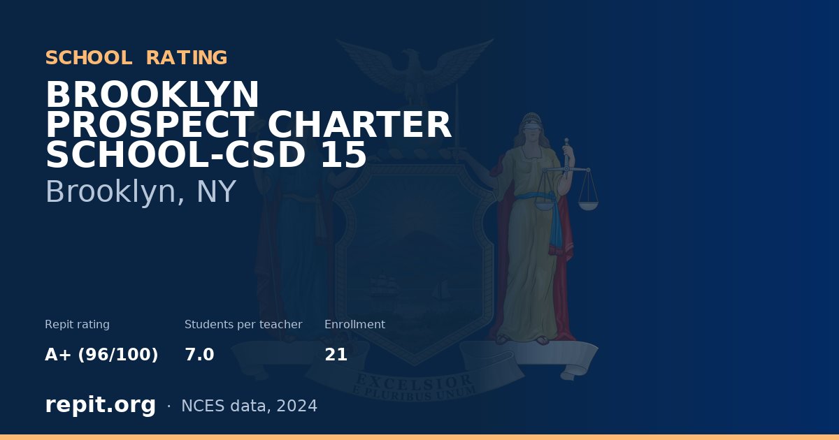 BROOKLYN PROSPECT CHARTER SCHOOL-CSD 15, Brooklyn, NY — Repit school rating A+ (96/100)