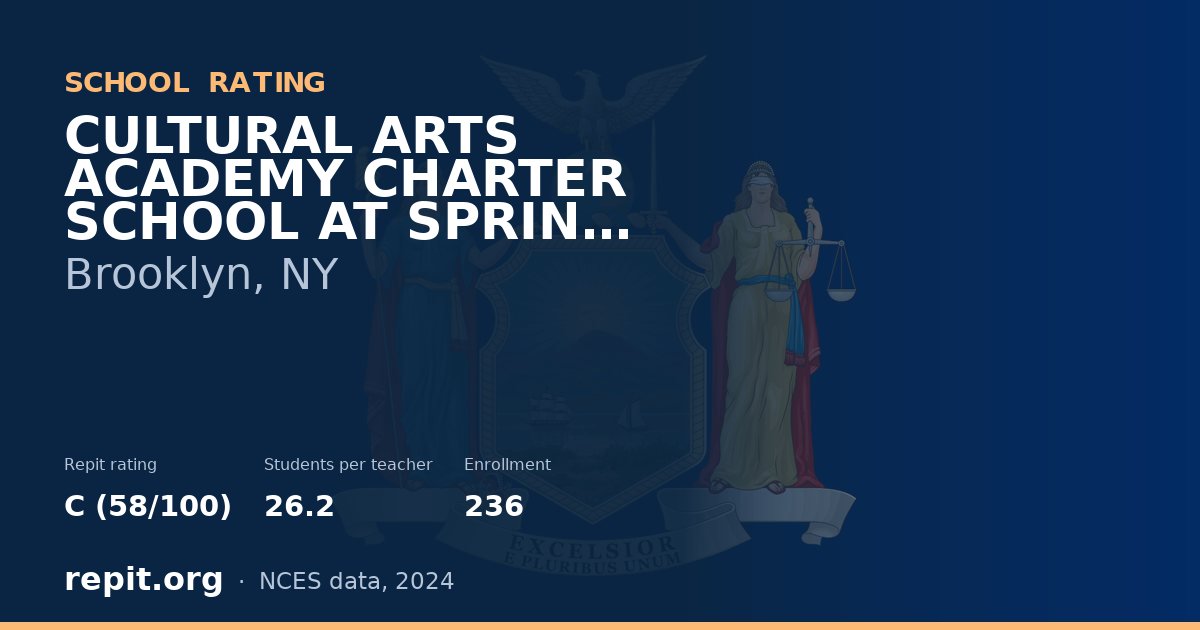 CULTURAL ARTS ACADEMY CHARTER SCHOOL AT SPRING CREEK, Brooklyn, NY — Repit school rating C (58/100)