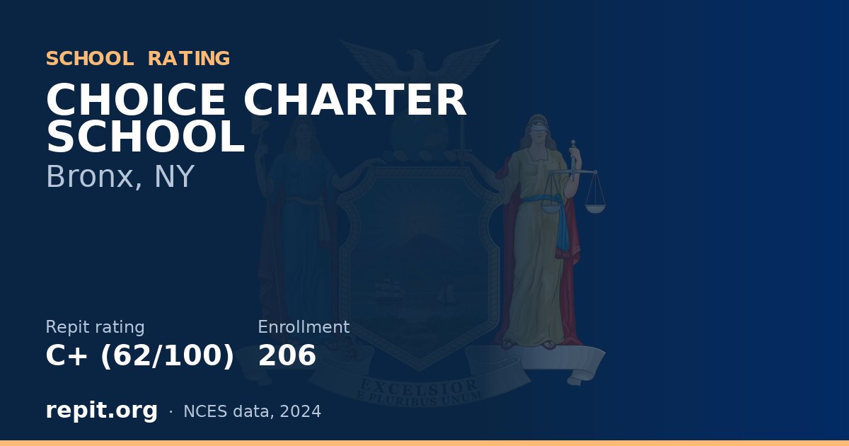 CHOICE CHARTER SCHOOL, Bronx, NY — Repit school rating C+ (62/100)
