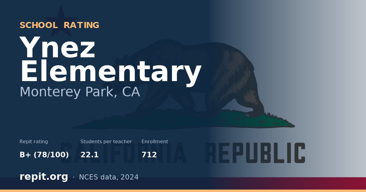 Ynez Elementary, Monterey Park, CA — Repit school rating B+ (78/100)