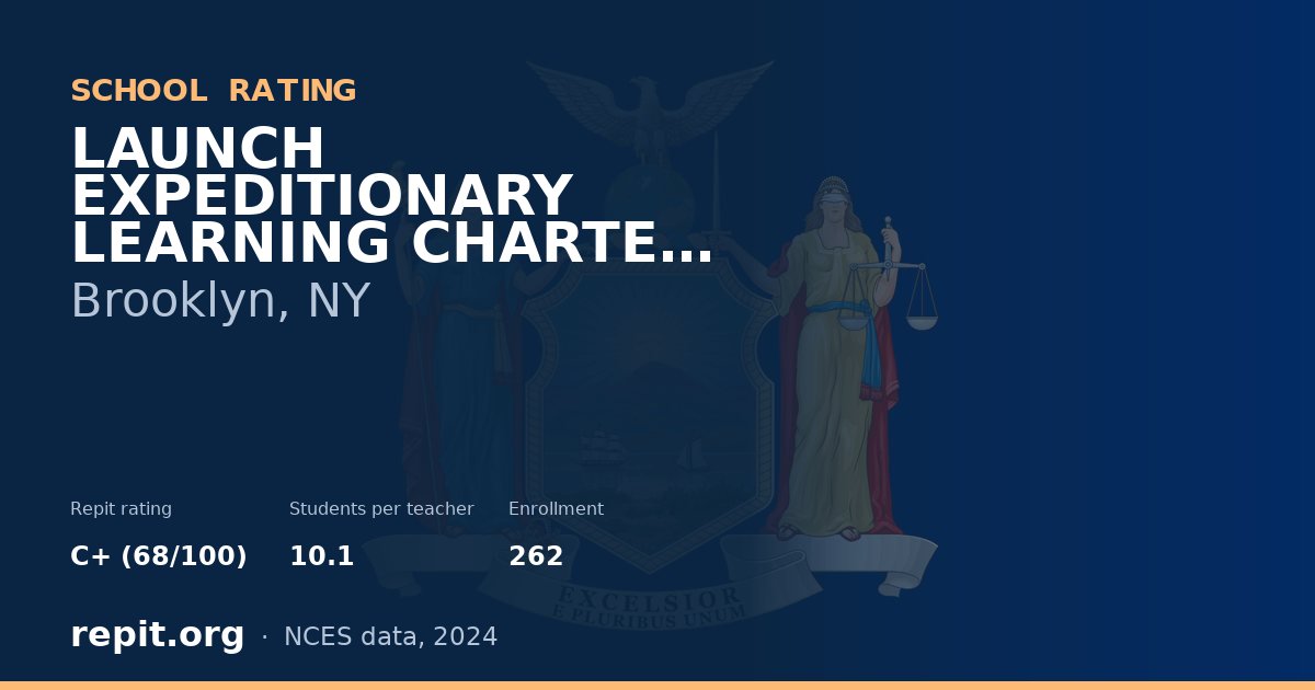LAUNCH EXPEDITIONARY LEARNING CHARTER SCHOOL, Brooklyn, NY — Repit school rating C+ (68/100)