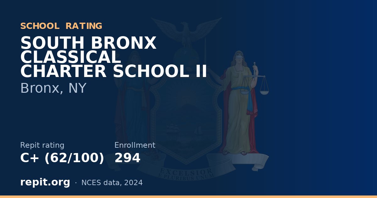 SOUTH BRONX CLASSICAL CHARTER SCHOOL II, Bronx, NY — Repit school rating C+ (62/100)