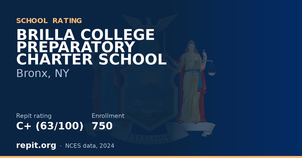 BRILLA COLLEGE PREPARATORY CHARTER SCHOOL, Bronx, NY — Repit school rating C+ (63/100)