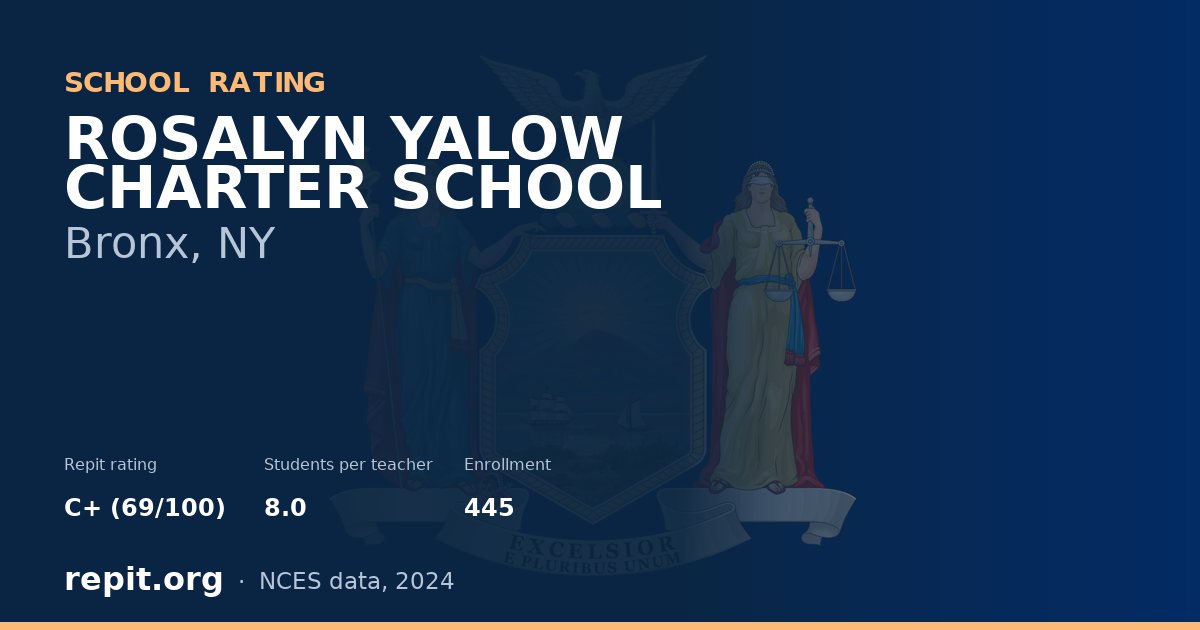 ROSALYN YALOW CHARTER SCHOOL, Bronx, NY — Repit school rating C+ (69/100)