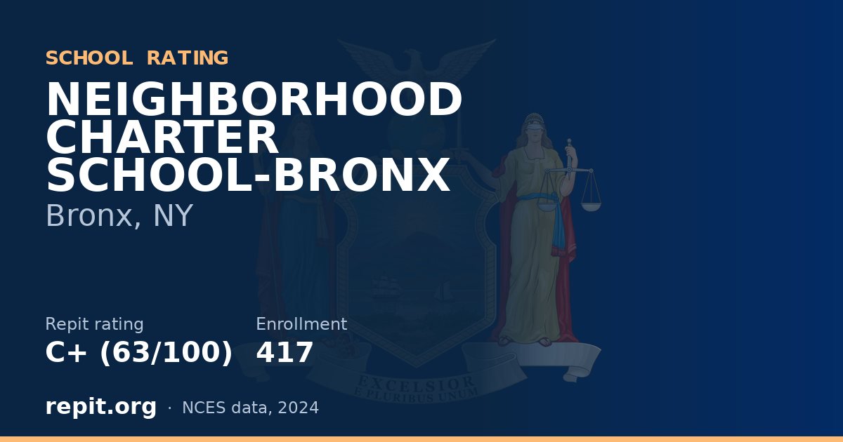 NEIGHBORHOOD CHARTER SCHOOL-BRONX, Bronx, NY — Repit school rating C+ (63/100)