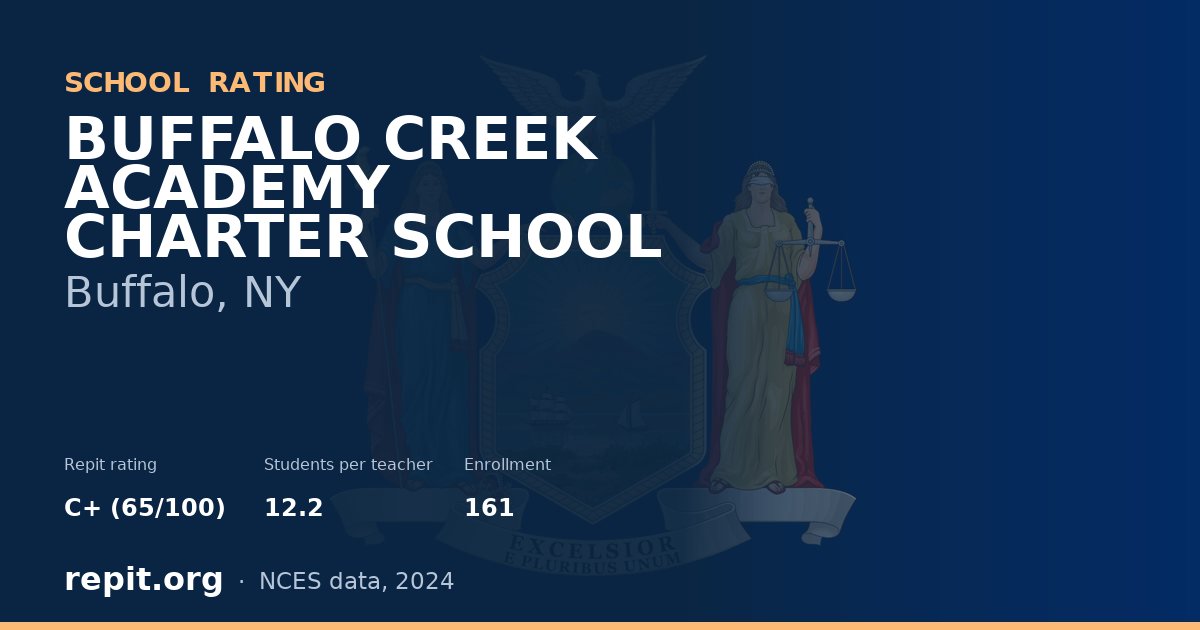 BUFFALO CREEK ACADEMY CHARTER SCHOOL, Buffalo, NY — Repit school rating C+ (65/100)