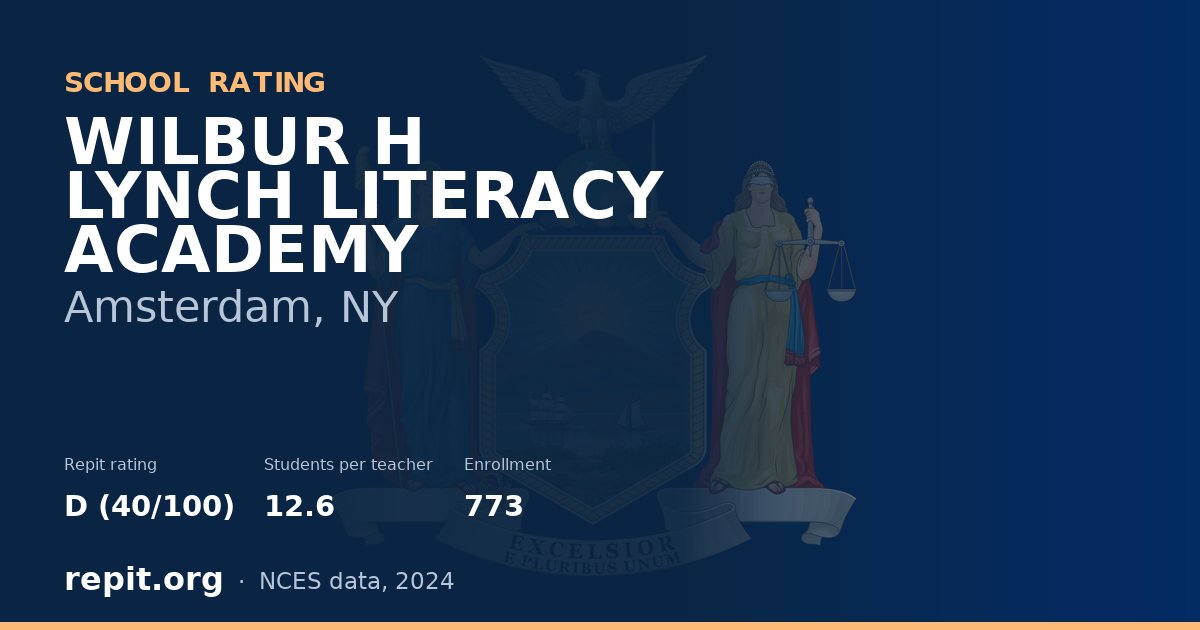 WILBUR H LYNCH LITERACY ACADEMY, Amsterdam, NY — Repit school rating D (40/100)
