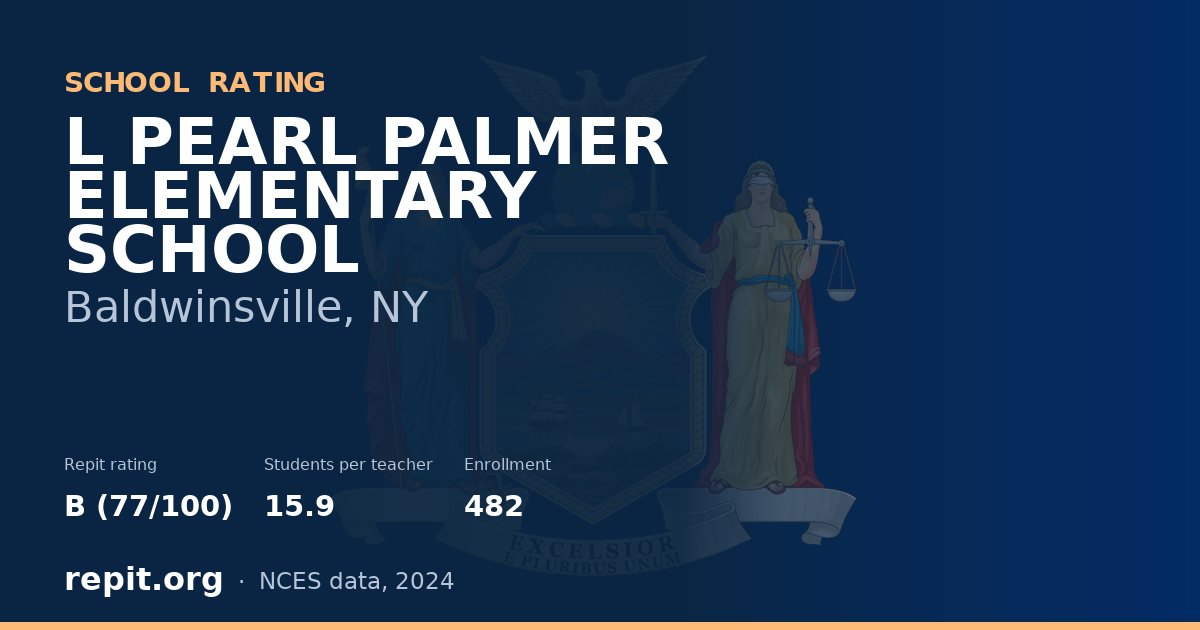 L PEARL PALMER ELEMENTARY SCHOOL, Baldwinsville, NY — Repit school rating B (77/100)