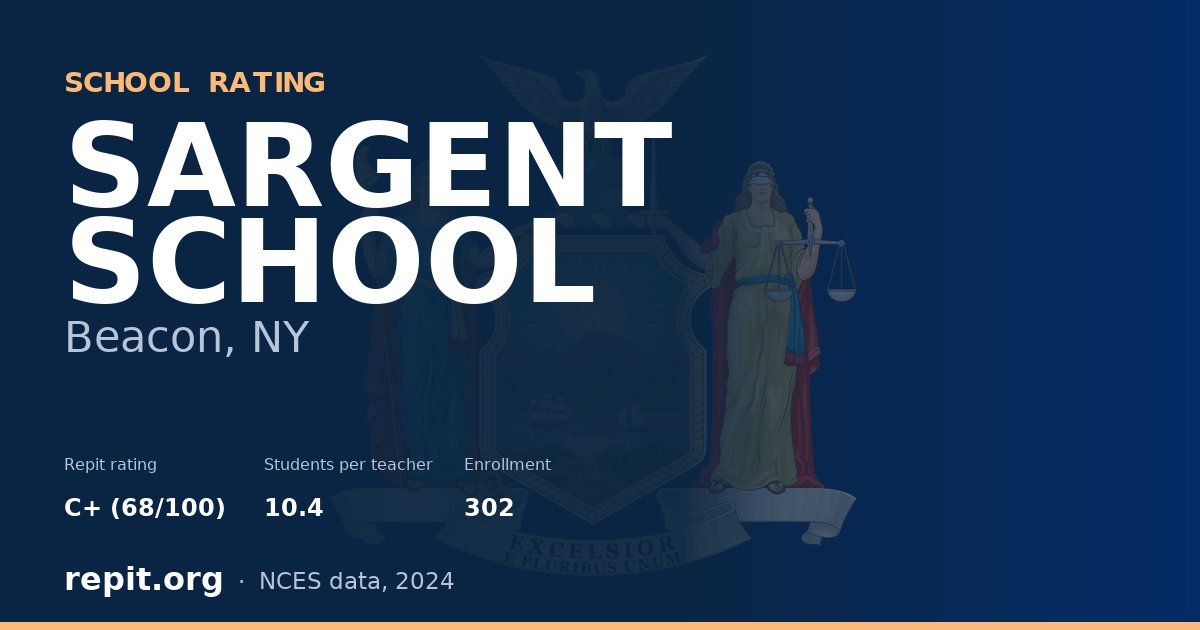 SARGENT SCHOOL, Beacon, NY — Repit school rating C+ (68/100)