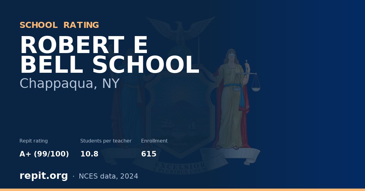 ROBERT E BELL SCHOOL, Chappaqua, NY — Repit school rating A+ (99/100)
