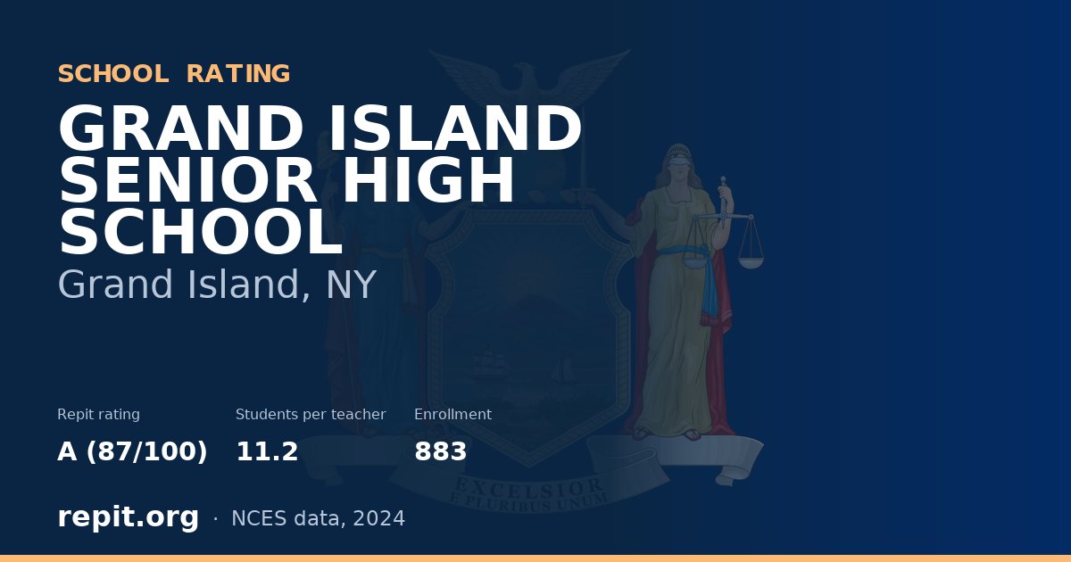 GRAND ISLAND SENIOR HIGH SCHOOL, Grand Island, NY — Repit school rating A (87/100)
