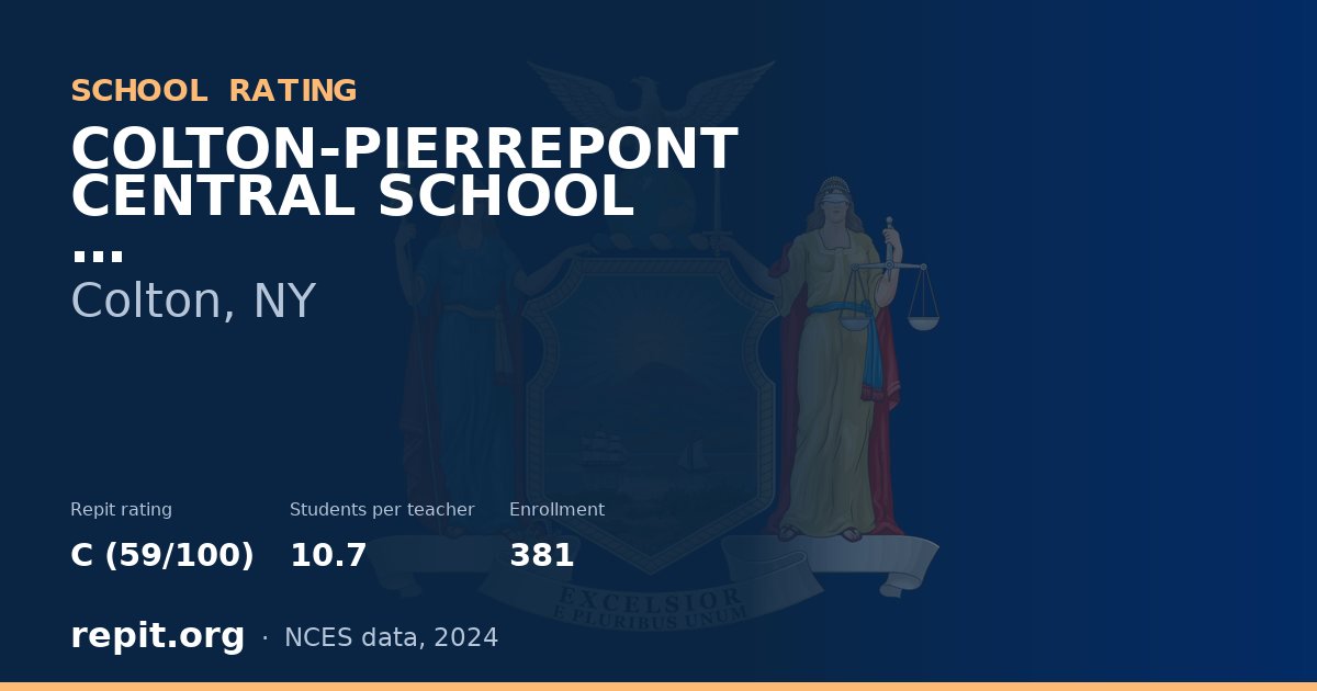 COLTON-PIERREPONT CENTRAL SCHOOL, Colton, NY — Repit school rating C (59/100)