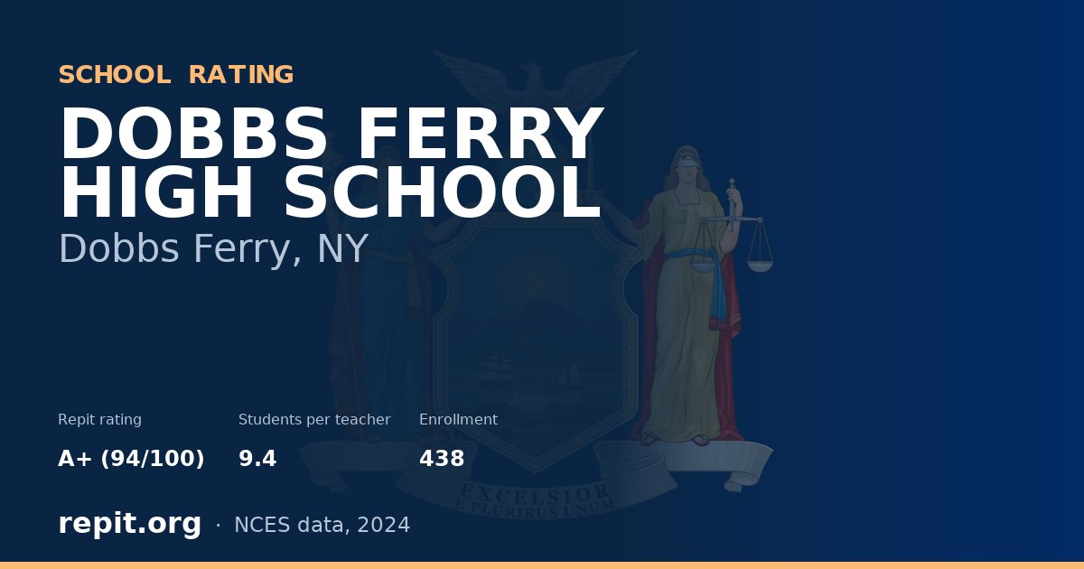 DOBBS FERRY HIGH SCHOOL, Dobbs Ferry, NY — Repit school rating A+ (94/100)