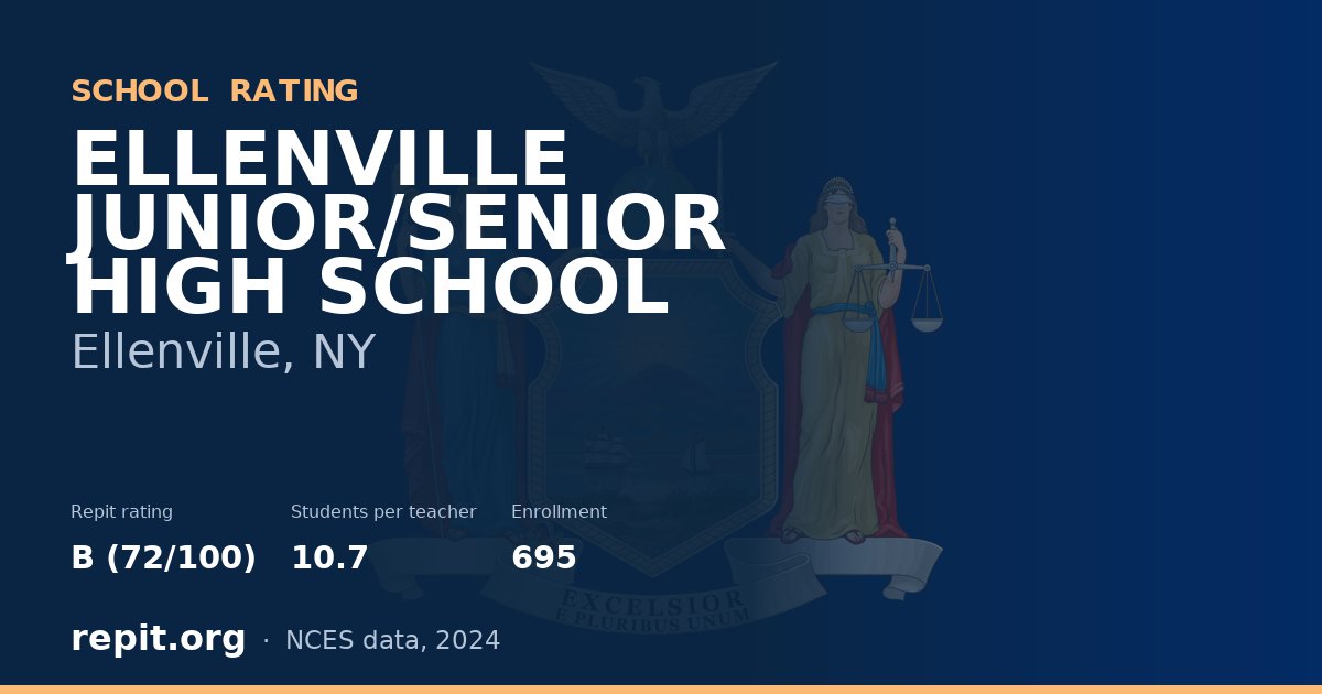 ELLENVILLE JUNIOR/SENIOR HIGH SCHOOL, Ellenville, NY — Repit school rating B (72/100)